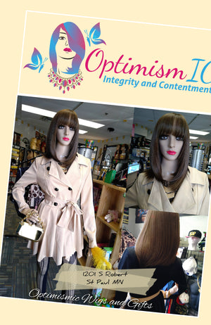 Brown Wigs with bangs Optimismic Wigs and Gifts. Blair Chocolate bob Wigs synthetic $59 Optimismic Wigs and Gifts West St Paul MN 