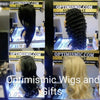 Brown Black and Blonde Deep wave wigs at Optimismic Wigs and Gifts 1201 S Robert St Paul
