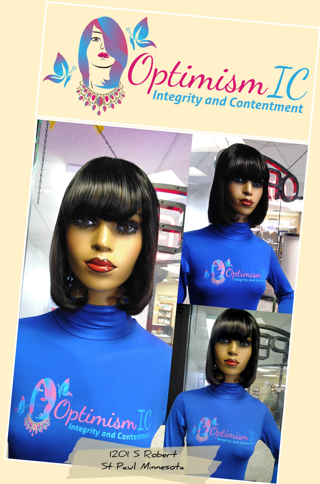 Charla Human Hair glueless bob wigs $240 at Optimismic Wigs and Gifts. Shop Black Human Hair Wigs near me. 