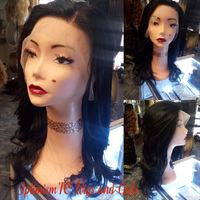 Buy Cheyenne Human Hair Lace Front Wigs 22 inches color black at Optimismic Wigs and gifts.