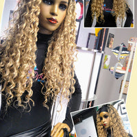 Buy curly blonde headband wigs for women at Optimismic Wigs and Gifts. Wigs stores in Minnesota.