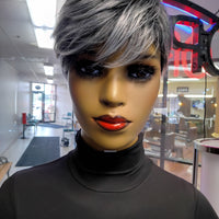 Gray pixie cut wigs at Optimismic Wigs and Gifts.