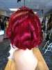 Buy Human hair burgundy bob wigs on sale at Optimismic Wigs and Gifts.