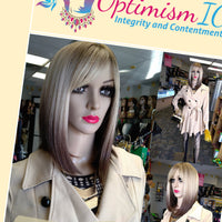 Hair Wigs for women near Minneapolis and St Paul at Optimismic Wigs and Gifts. Kara Blonde ombre synthetic glueless bob Wigs $59 Optimismic Wigs and Gifts West St Paul.