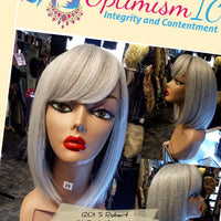 Gray wigs for women nearby at Optimismic Wigs and Gifts. Lexy Wigs Gray Synthetic Glueless $59 at OptimismIC Wigs and Gifts West St Paul MN