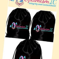 OptimismIC Integrity and Contentment Satin Wig Bags $10 Optimismic Wigs and Gifts St Paul MN. Wig Tools and Supplies OptimismIC Wigs and Gifts Shop Saint Paul Minnesota