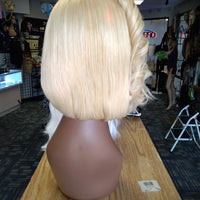 Buy New Prestyled Human hair blonde wigs at Optimismic Wigs and Gifts.