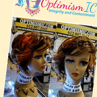 Human hair wigs for women near Minneapolis and St Paul at Optimismic Wigs and Gifts. Sarah $25 100% Human Hair Lace Front Wig Auburn ombre pixie cut Optimismic Wigs and Gifts Shop West St Paul. shop ombre human hair wigs near me.