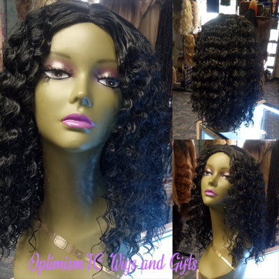 Black Unique Deep Wave Wig at OptimismIC Wigs and Gifts 