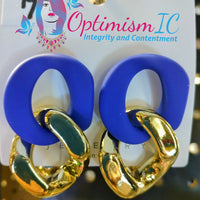 Buy Blue and Bronze earrings at Minnesota wigs stores optimismic wigs and gifts shop