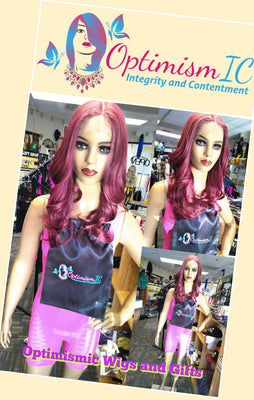 Ebony HD Lace 26inch Synthetic Lace Front Wigs at Optimismic Wigs and Gifts