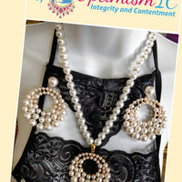 Faux pearl jewelry set at Minnesota wigs store OptimismIC Wigs and Gifts.