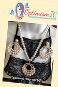 Faux pearl jewelry set at Minnesota wigs store OptimismIC Wigs and Gifts.