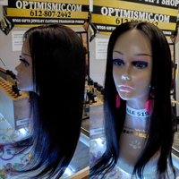 Geneva black human hair lace front wig. Optimismic Wigs and Gifts. Minnesota Wig store.