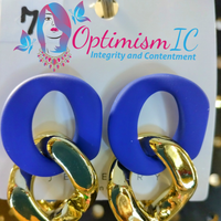 gold and navy earrings at minnesota wig stores optimismic wigs and gifts