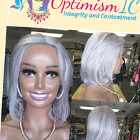 Judith Gray lace front wigs at Minnesota wigs store OptimismIC Wigs and Gifts. Judith $140 Gray HD Human Hair Lace Front Wigs 12inches Optimismic Wigs and Gifts. shop gray human hair wigs near me.