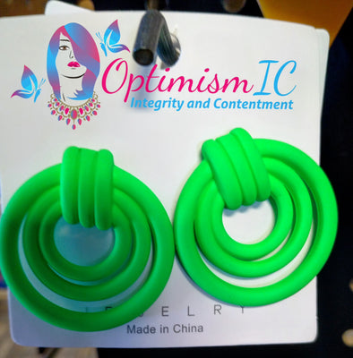 Buy lime green earrings at minnesota wigs stores optimismic wigs and gifts