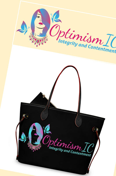 OptimismIC Integrity and Contentment Tote bags at Optimismic Wigs and Gifts 