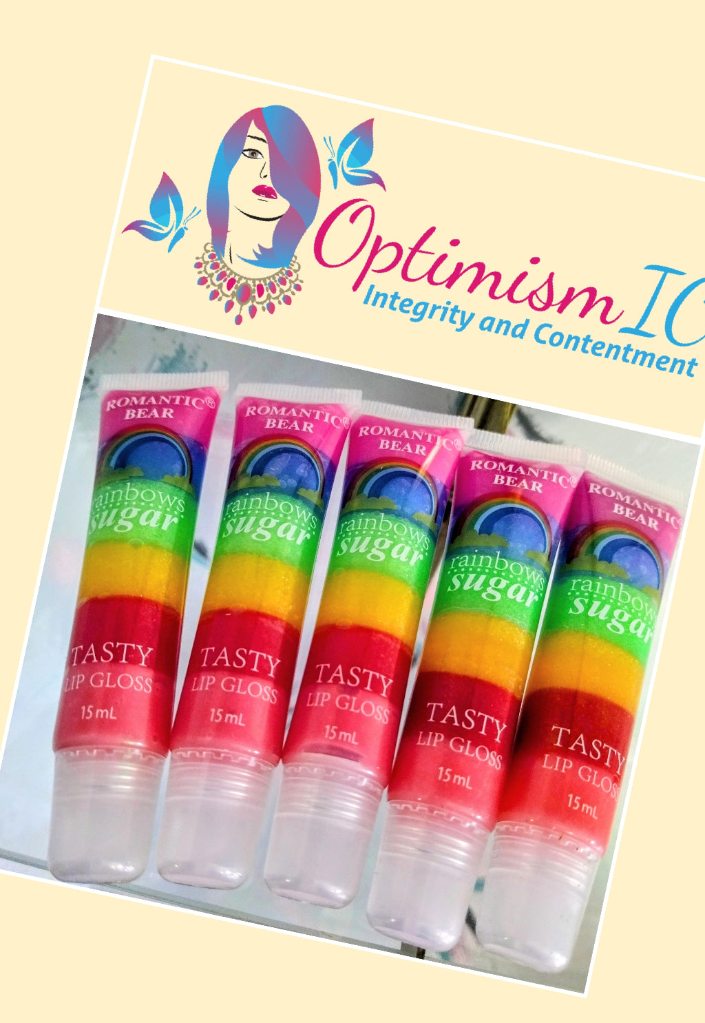 Rainbow Sugar Lipgloss at Minnesota wigs store Optimismic Wigs and Gifts 