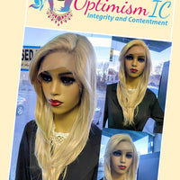 Zinnia HD lace side part 20 inch Blonde Wigs $69 Optimismic Wigs and Gifts St Paul MN 