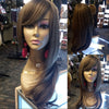 brown wigs at OptimismIC Wigs and Gifts .Hayden Chocolate brown Synthetic 28 inch Glueless Wigs $59 OptimismIC Wigs and Gifts West St Paul MN