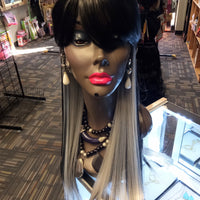 Black and white Colorful Wigs west saint paul Winter Haze Wigs at Optimismic Wigs and Gifts 