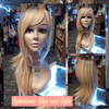 Blonde Ombre Heather hair Wigs with bangs at Optimismic Wigs and Gifts. 