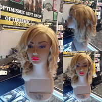 Buy Blonde wigs in st paul at Optimismic wigs and gifts. Minnesota Wig stores. Melody Human Hair Wig 12inch Transparent Lace Honey Blonde $145 Optimismic Wigs and Gifts West St Paul MN.